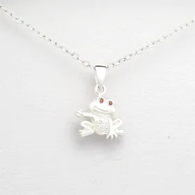 Children's Sterling Silver Pendant With a little Frog.