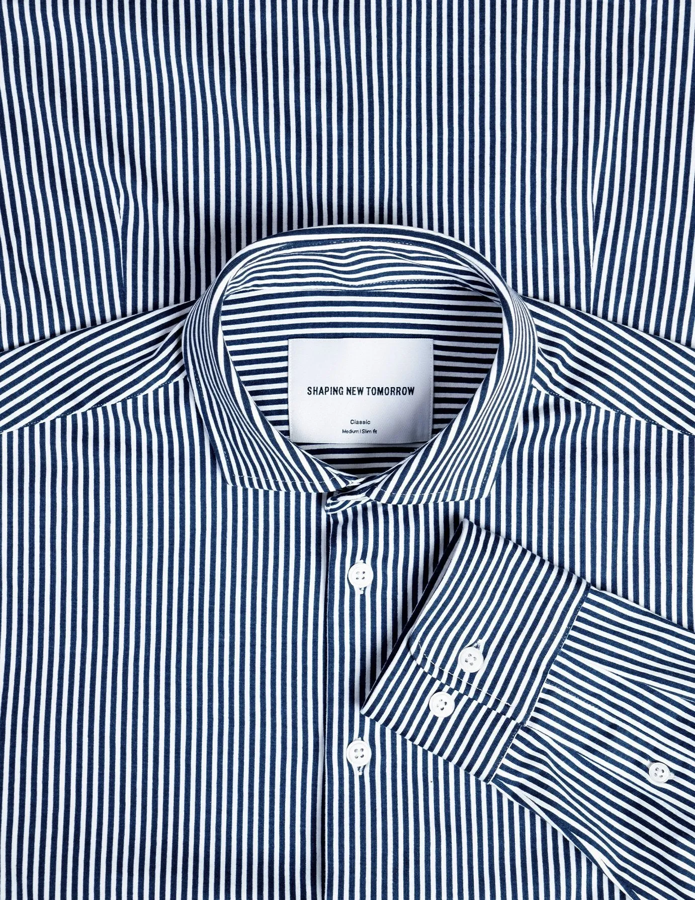 Classic Shirt Navy Stripes Slim