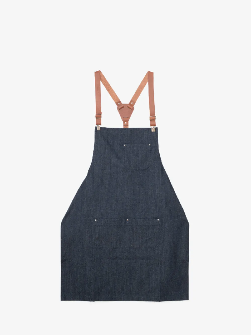 Classic Work Apron in Denim Blue