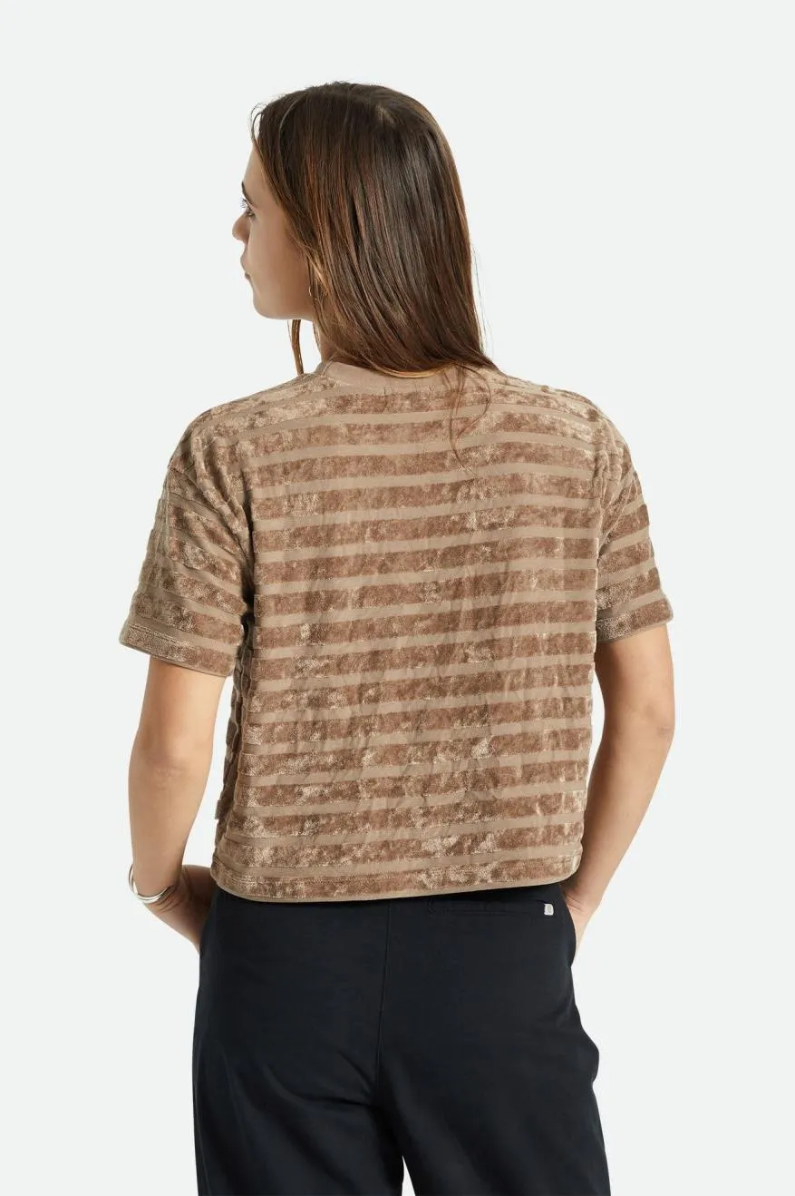 Colombia Velour Boxy Top - Twig