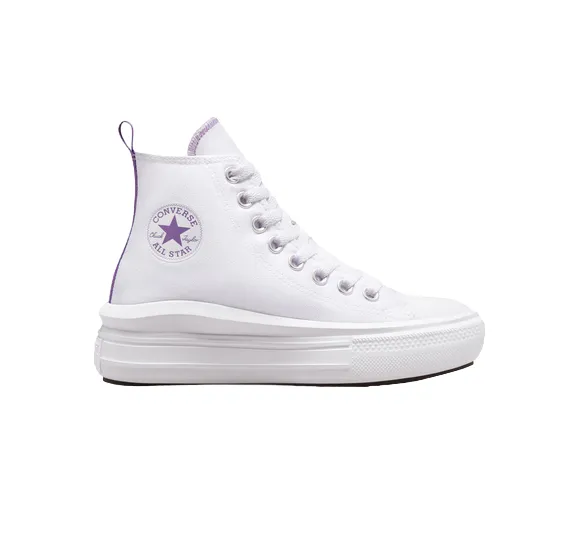 Converse women's sneakers shoe with wedge Chuck Taylor All Star Move A03667C white-purple