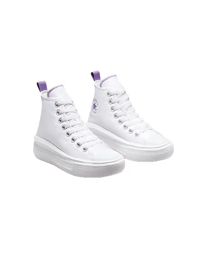 Converse women's sneakers shoe with wedge Chuck Taylor All Star Move A03667C white-purple