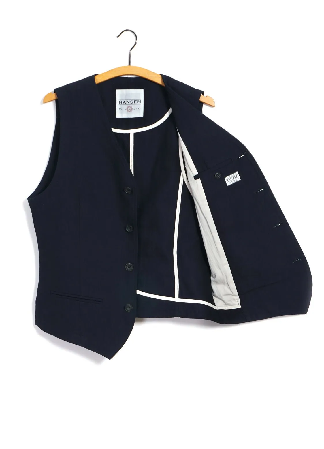 DANIEL | Classic Waistcoat | Indigo Herringbone