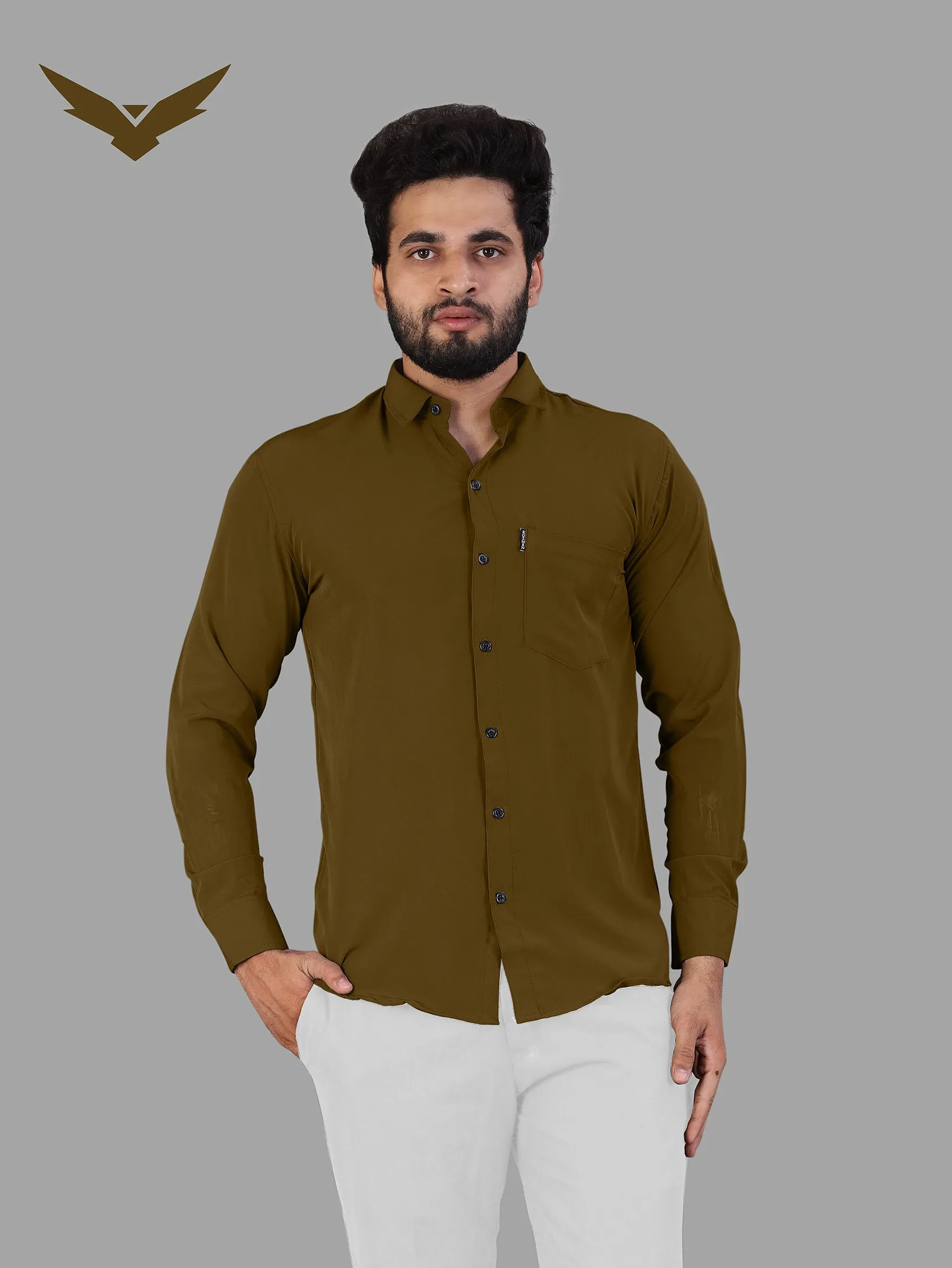 Dark Mustard Expandable Full Sleeve Shirt