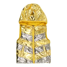 DeFacto Kids Collection Hooded Padded Vest - Gold