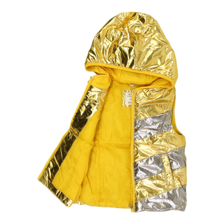 DeFacto Kids Collection Hooded Padded Vest - Gold