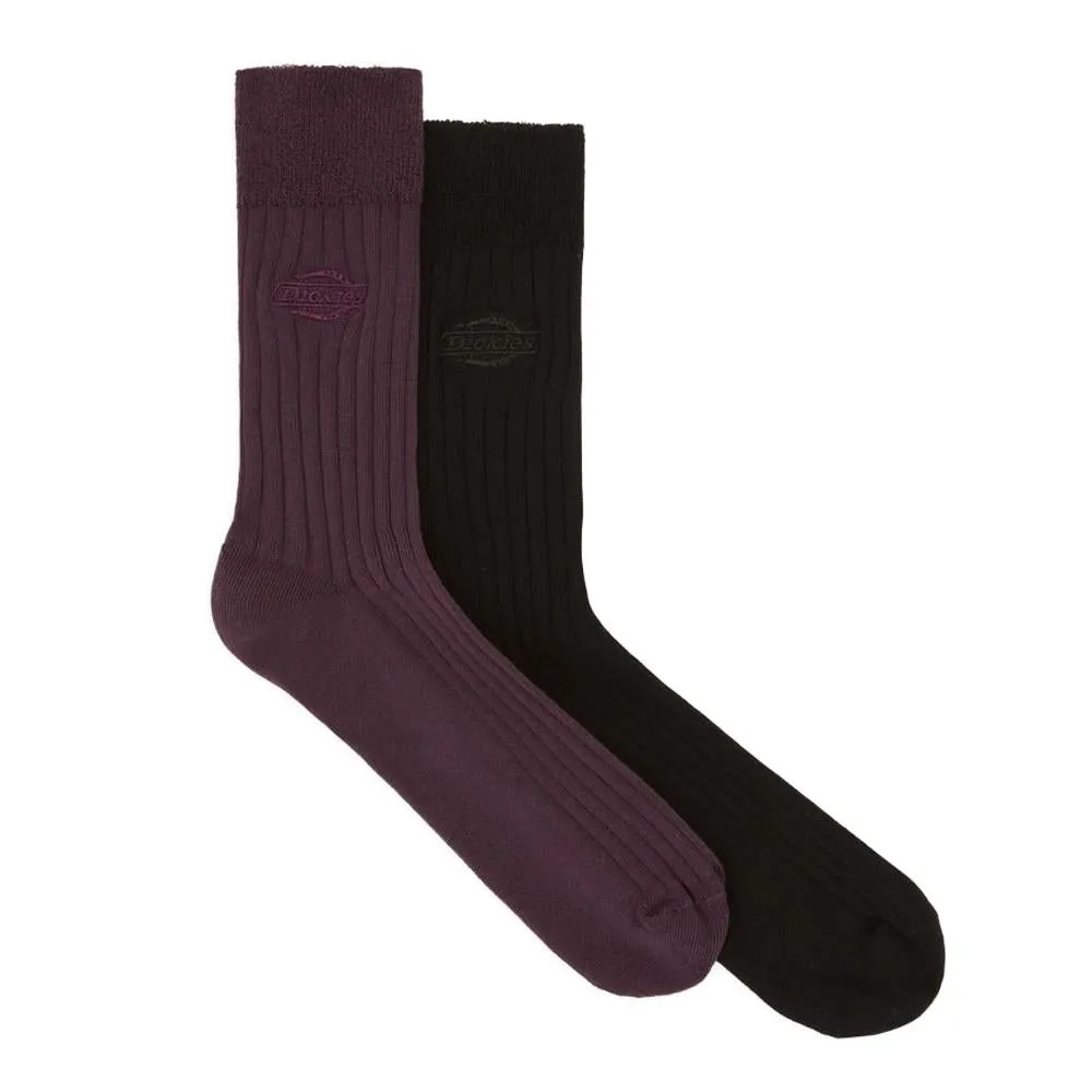 Dickies Rib Socks 2-Pack - Plum Perfect