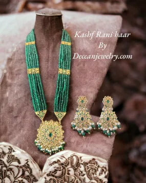 DLN53 Kashf hyderabadi Rani haar in green  (  READY TO SHIP )