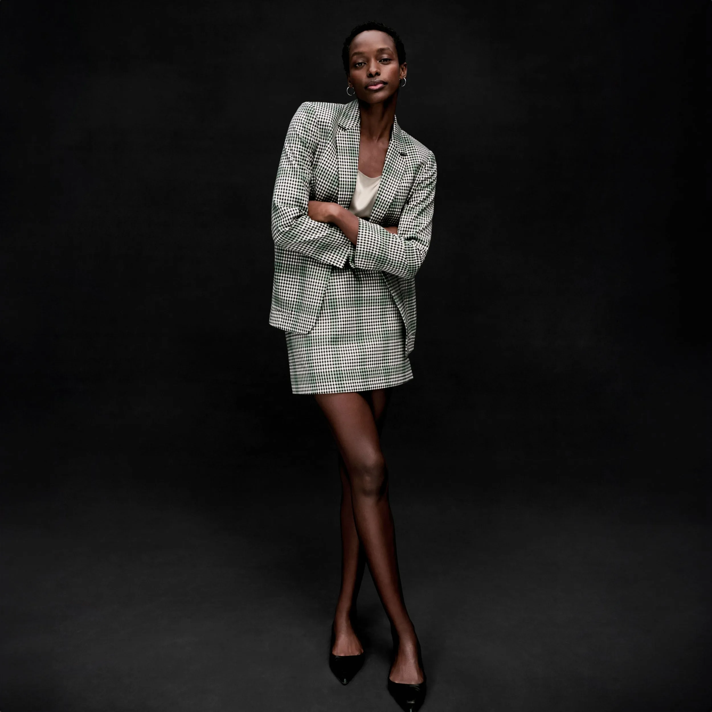 Dolly Jacket - Check Plaid Sharkskin :: Multi