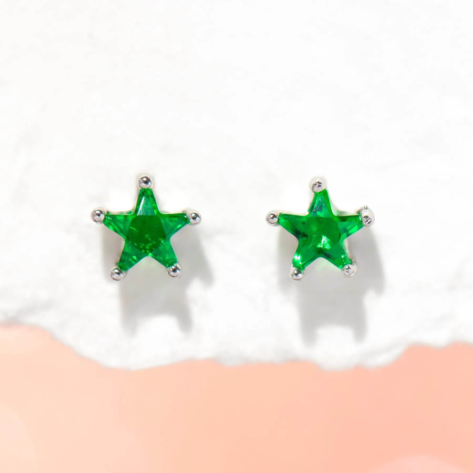 Emerald Starlet Studs