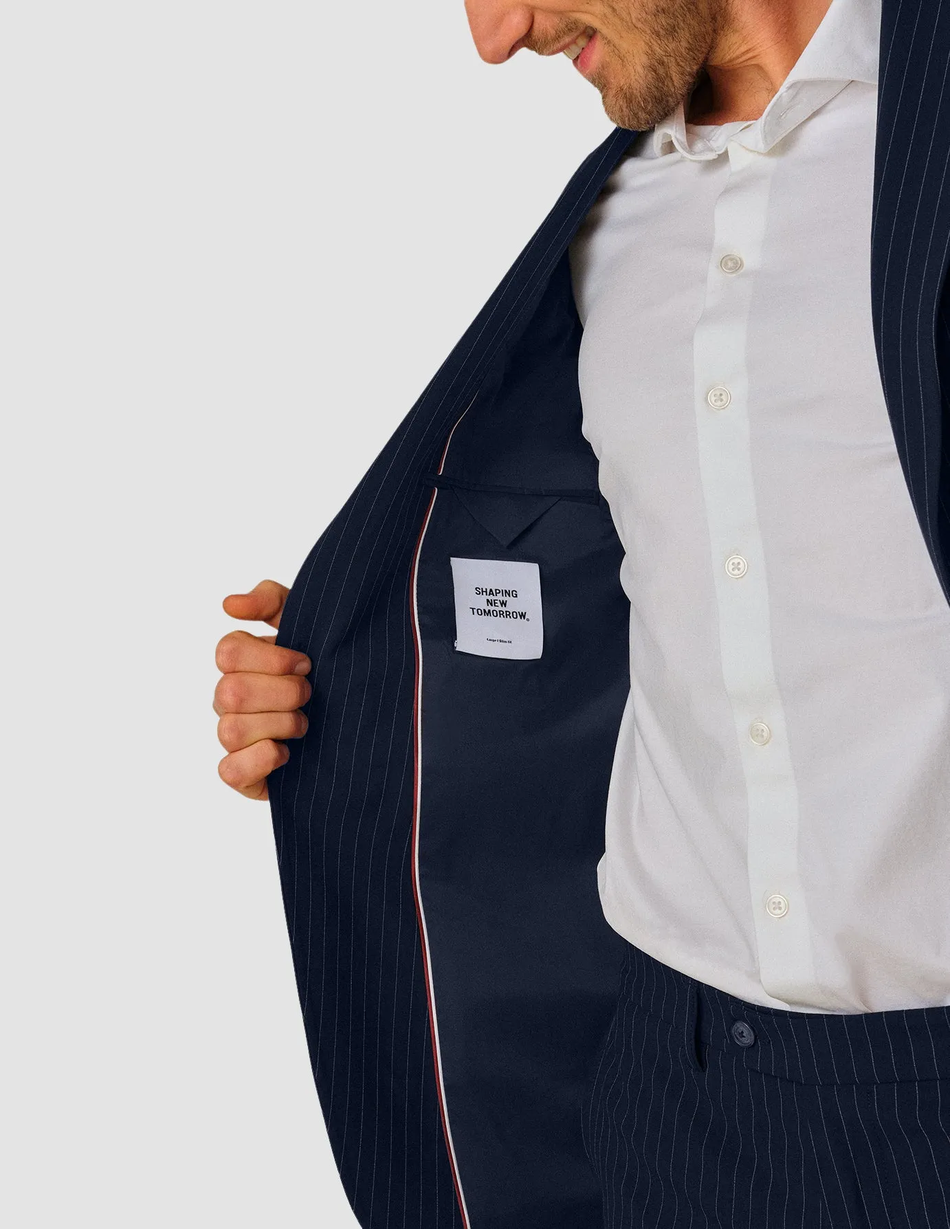 Essential Blazer Regular Navy Pinstripe