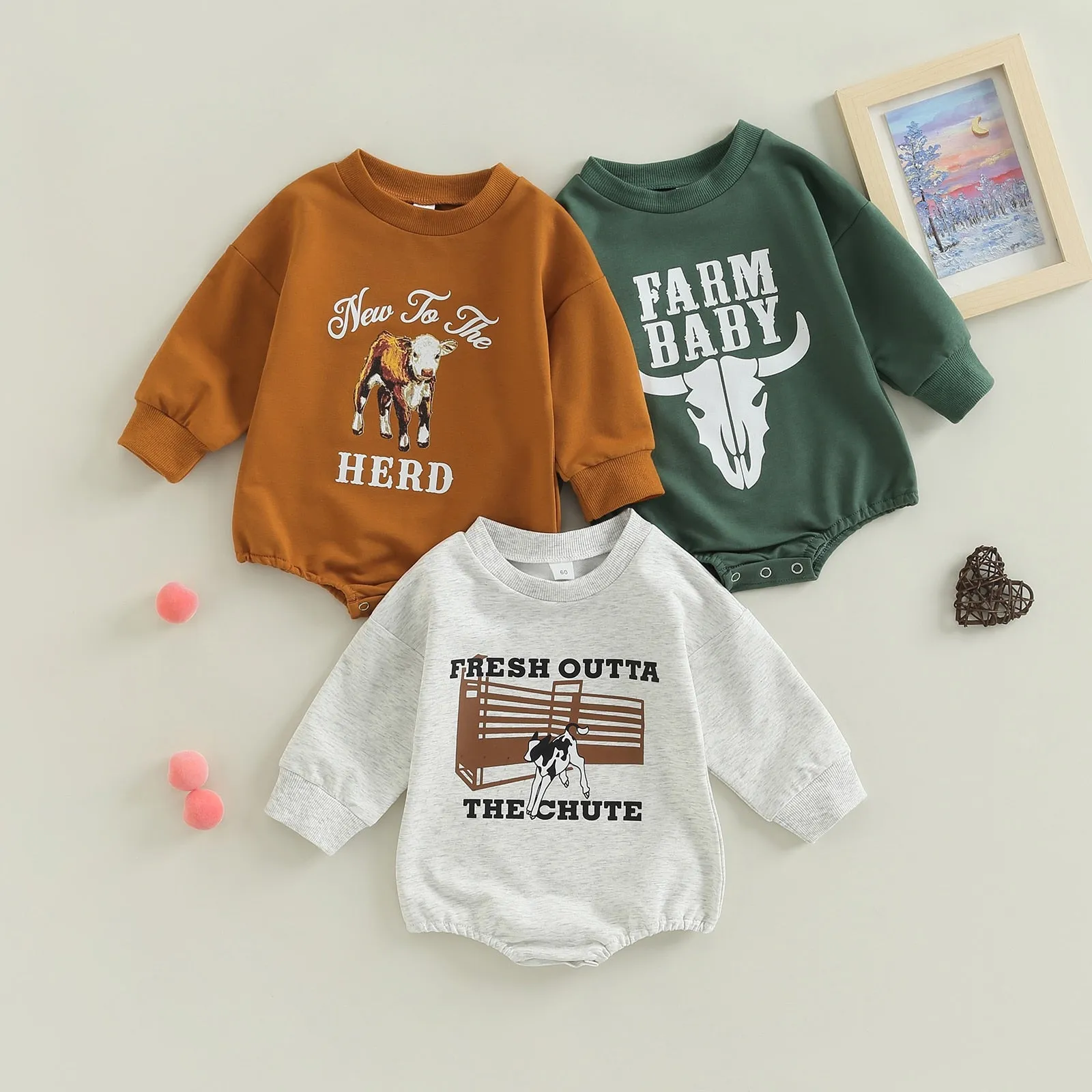 FARM BABY Long-Sleeve Onesie