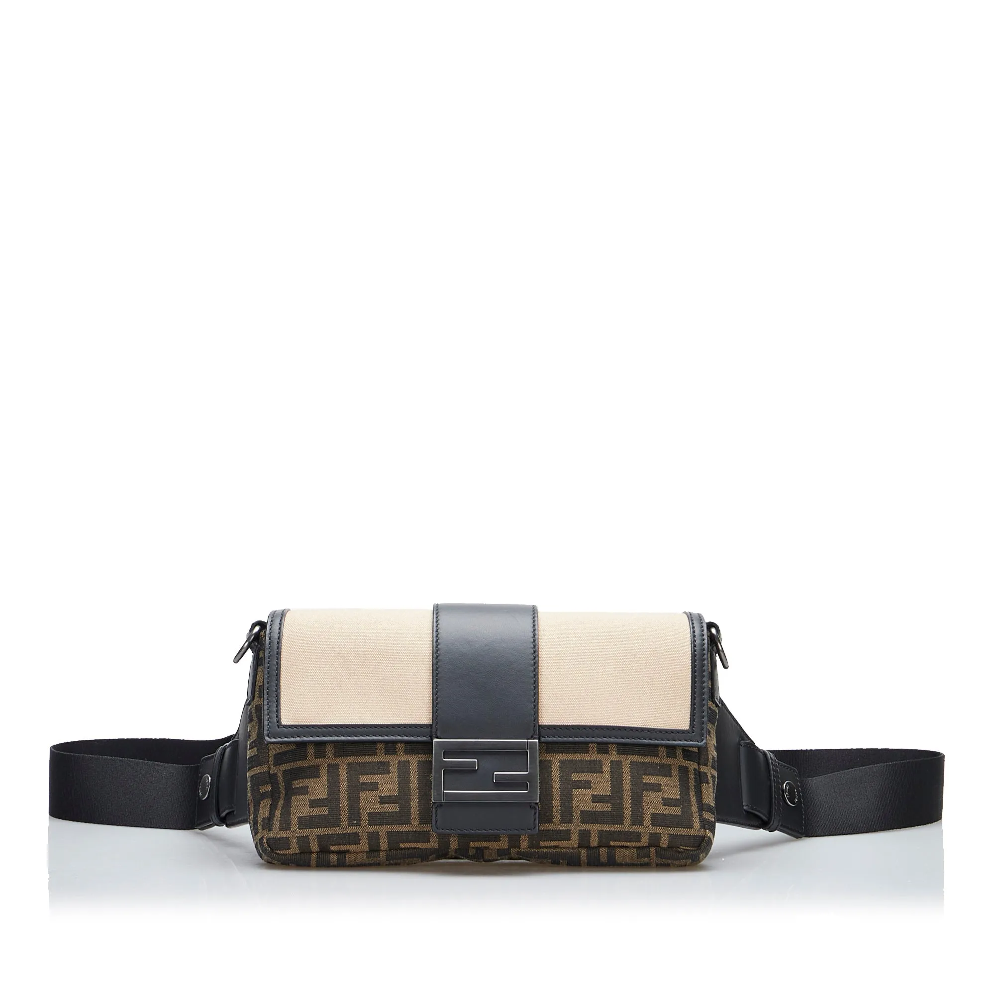 Fendi Baguette Convertible Belt Bag Zucca Canvas