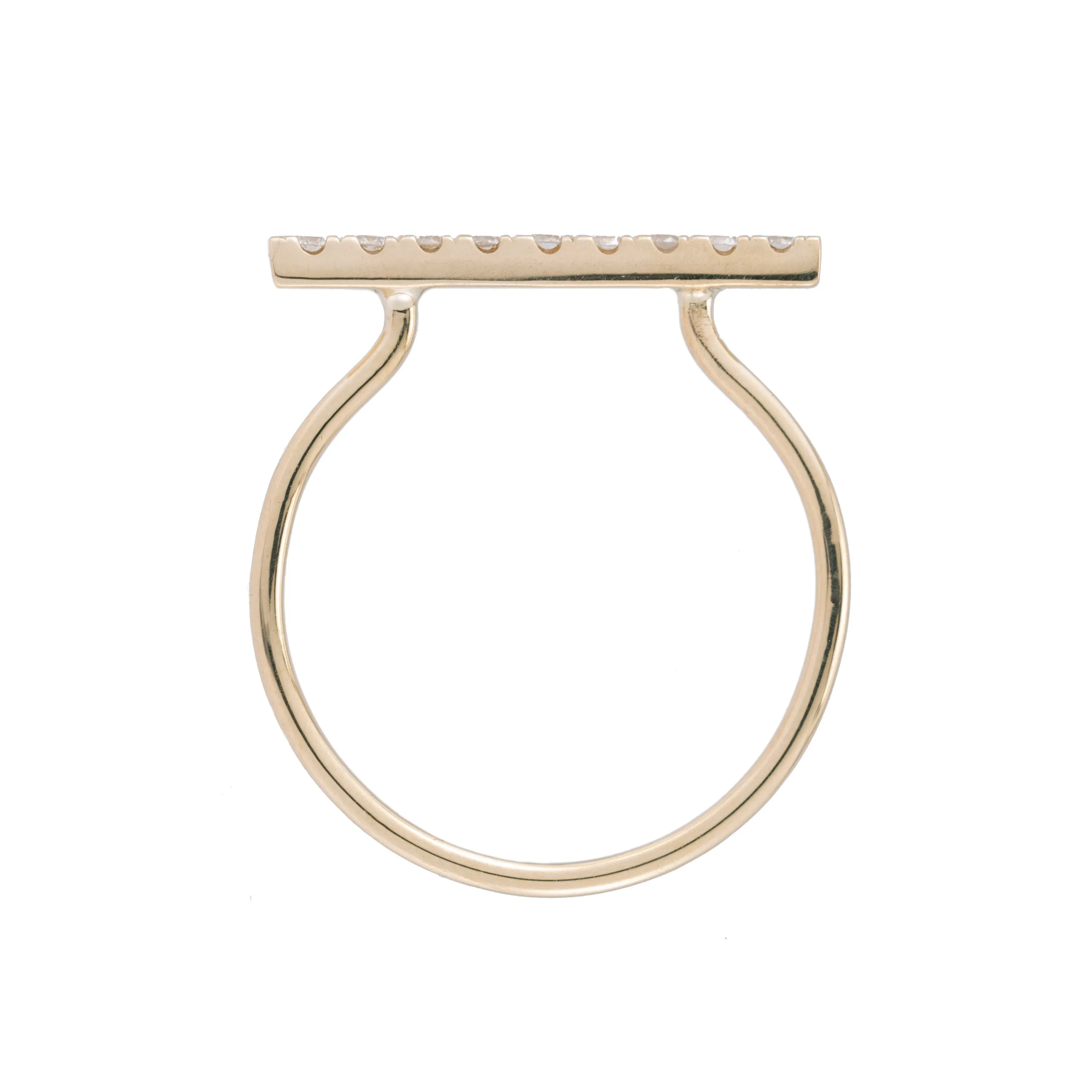 Fine Line Pave Ring