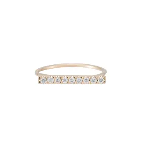 Fine Line Pave Ring