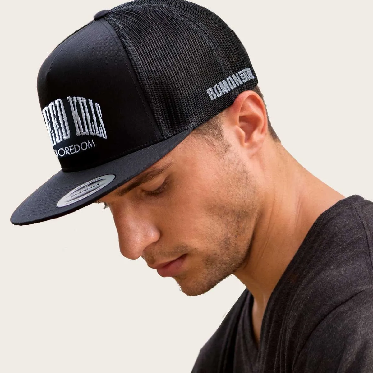 Flat Brim Racing Snapback Hat "Speed Kills"