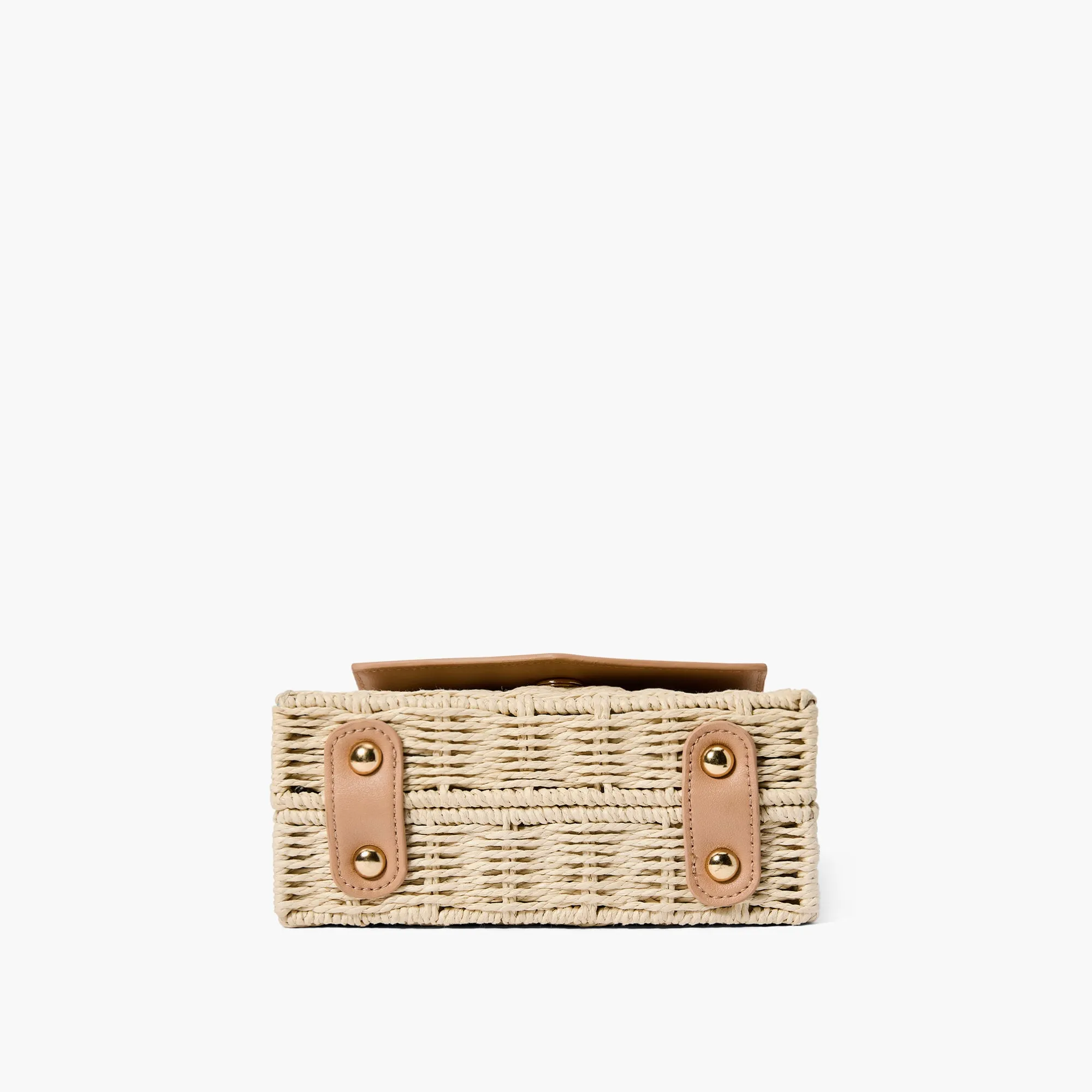 Florence Gold Chain Straw Crossbody Bag