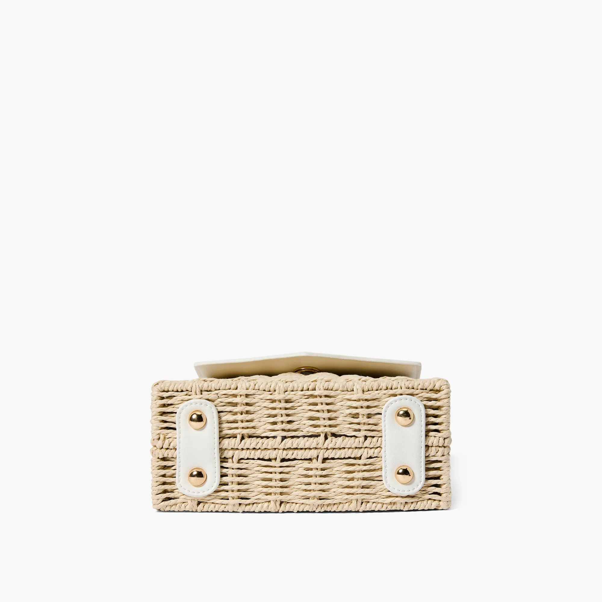 Florence Gold Chain Straw Crossbody Bag