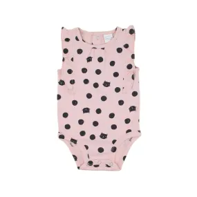 Flutter Sleeves Romper - Polka Dot