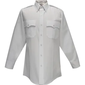 Flying Cross Deluxe Tropical Long Sleeve Shirt w/ Pleated Pockets - White