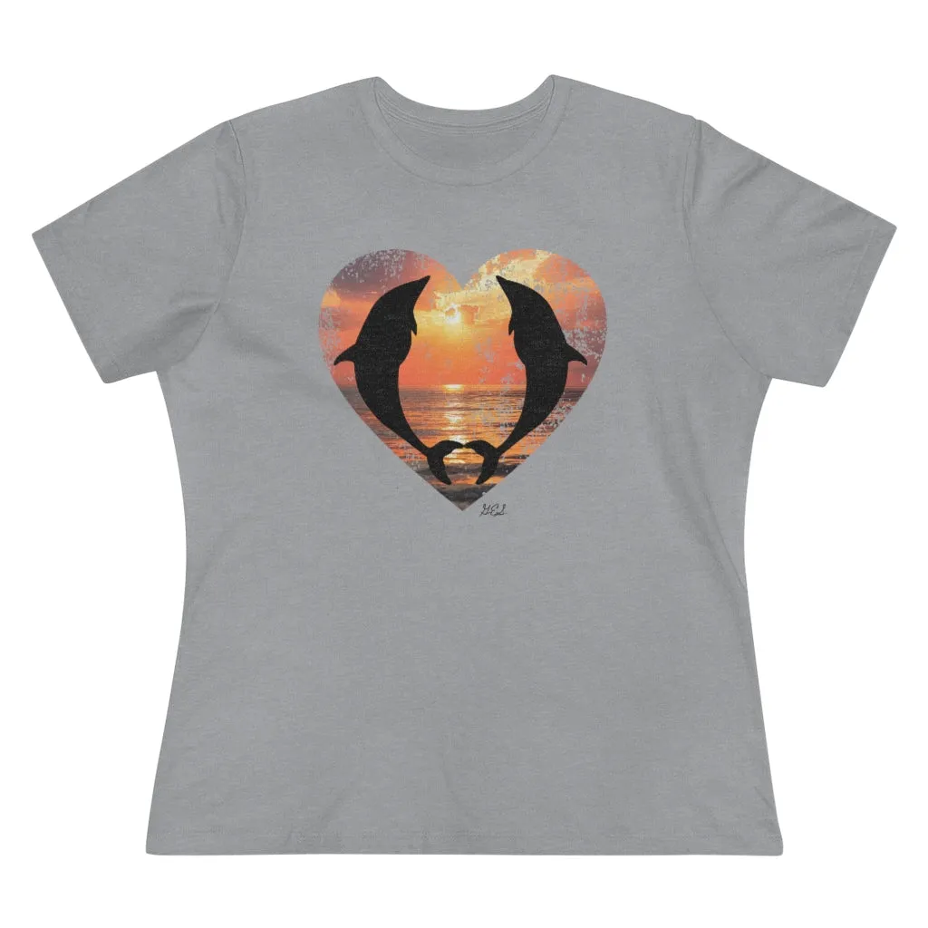 For The Love Of Dolphins, Women's Premium Tee