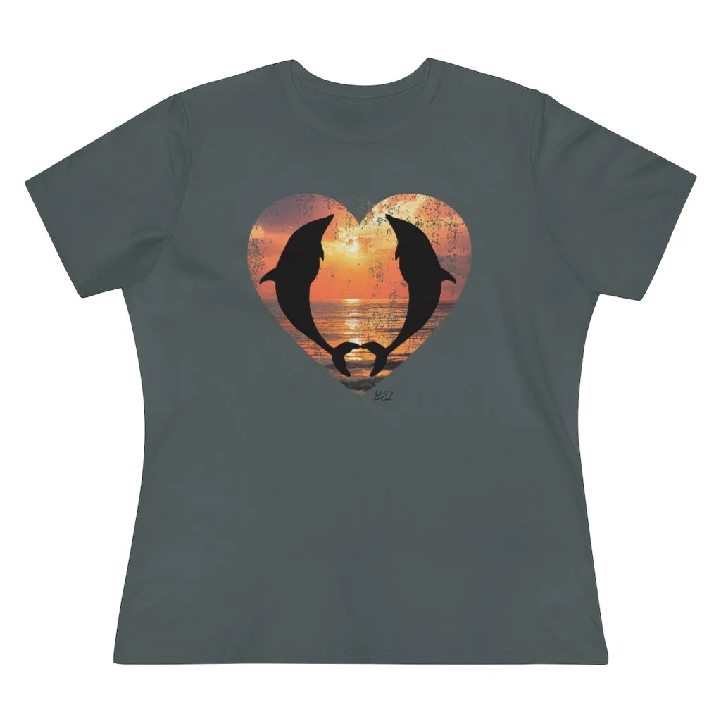 For The Love Of Dolphins, Women's Premium Tee