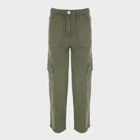 Girls Khaki Cargo Pants