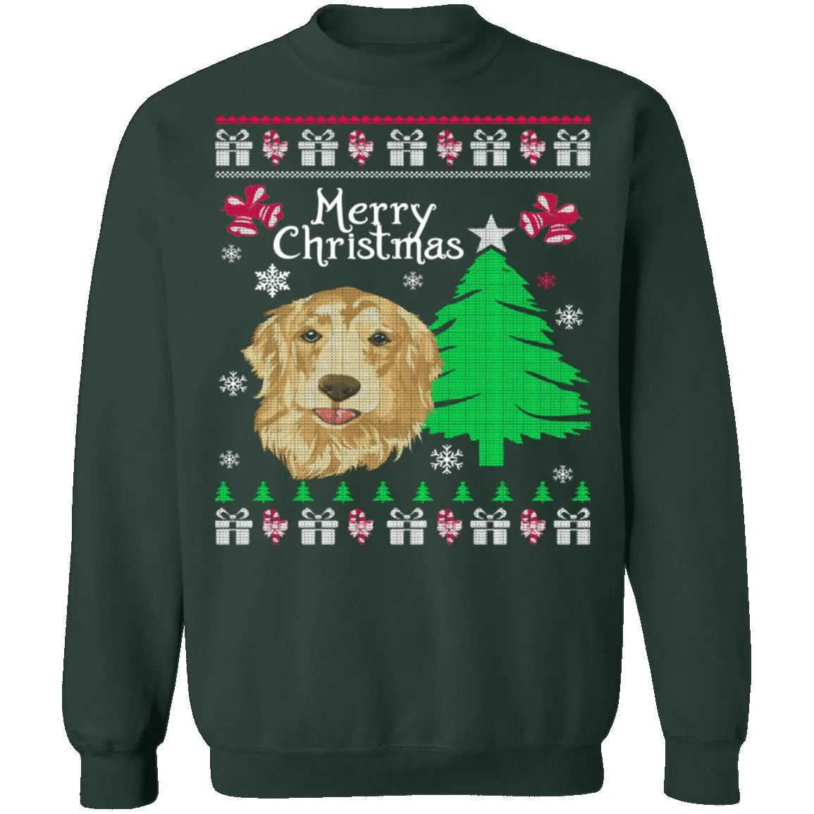 Golden Retriever Ugly Christmas Sweater