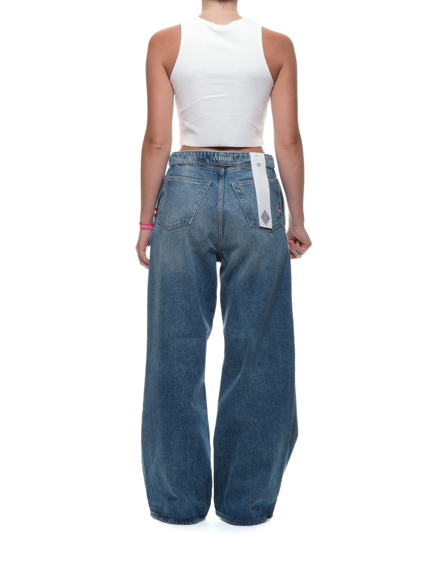 Jeans woman AMD113D4352237 C0999 ROLL UP NEW STONE Amish