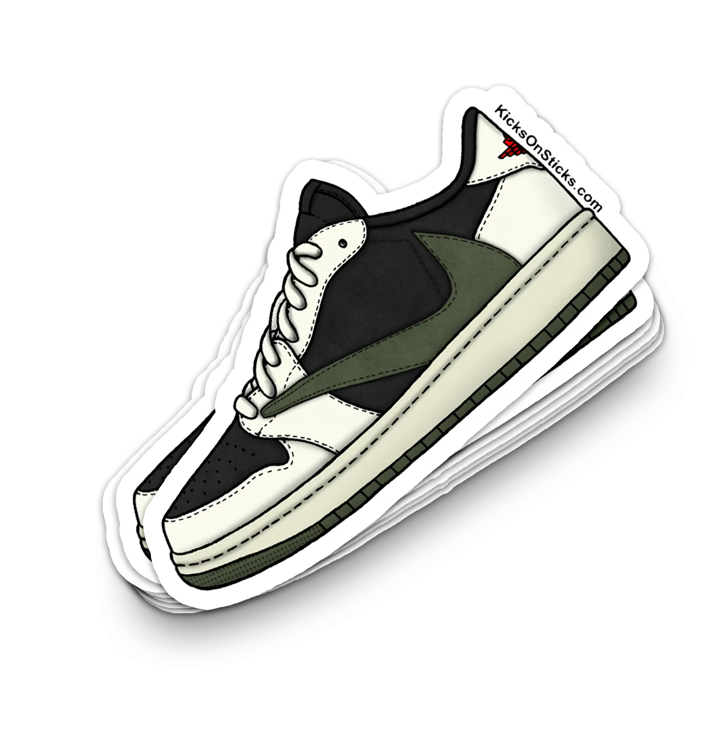 Jordan 1 Low "Travis Olive" Sneaker Sticker