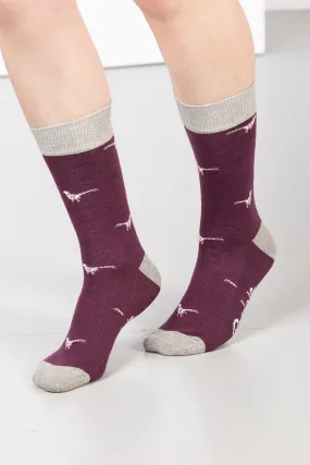 Ladies Walking Pheasants Ankle Socks