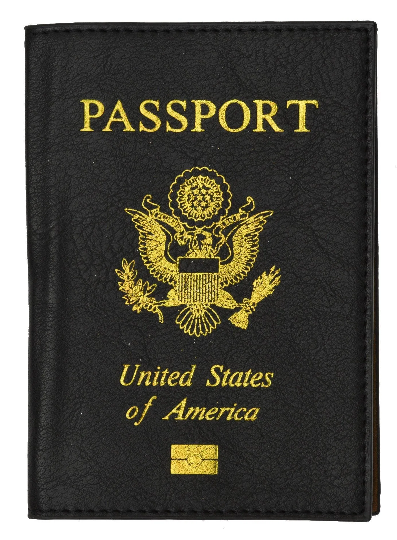 Leather USA Logo Passport Holder - Peach