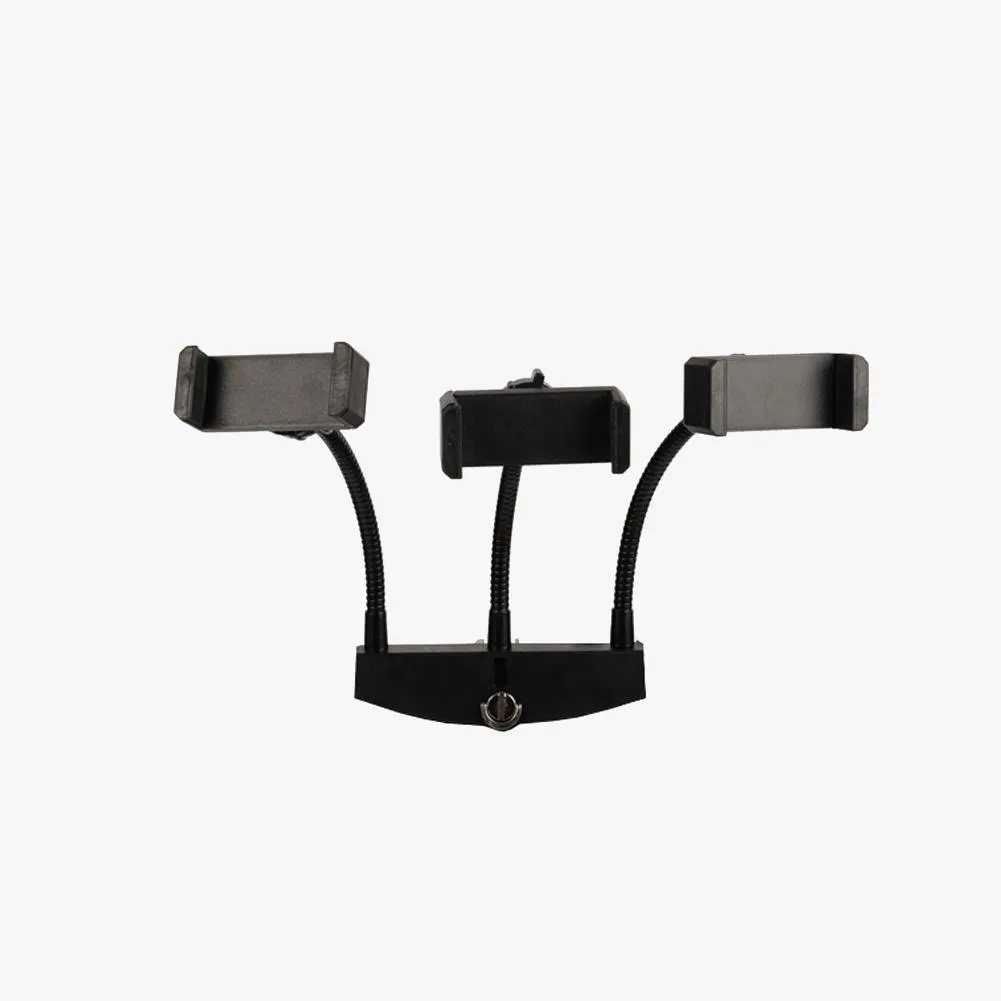 Live Stream Triple Phone Mount for Diamond Ring Light