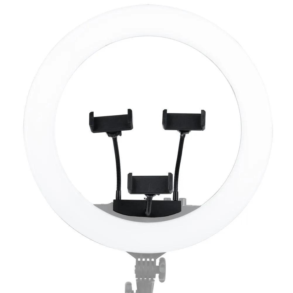 Live Stream Triple Phone Mount for Diamond Ring Light