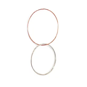 Loop Stud, 9k Rose Gold/Sterling Silver (single)