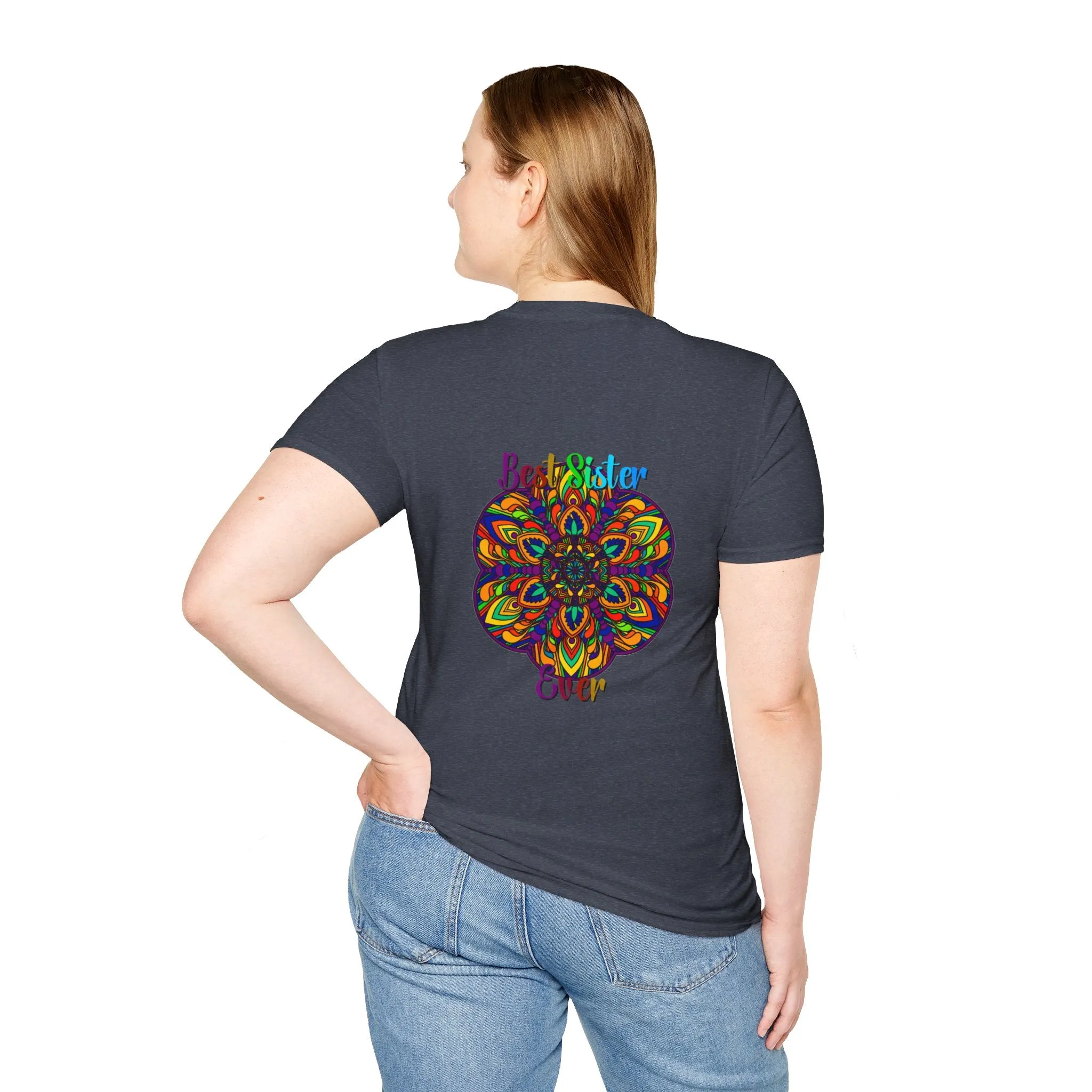 Mandala Art Gift Softstyle T-Shirt - Hand-Drawn Design