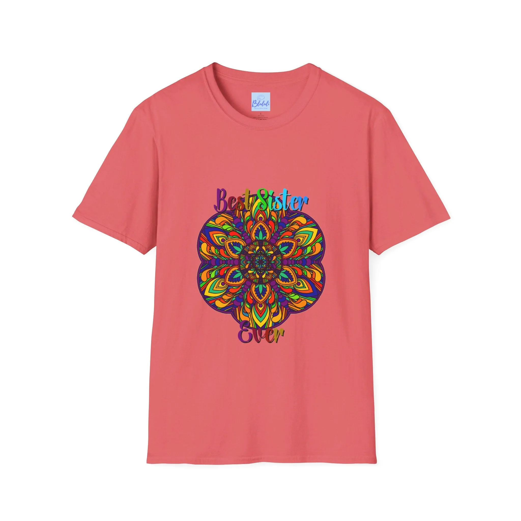 Mandala Art Gift Softstyle T-Shirt - Hand-Drawn Design