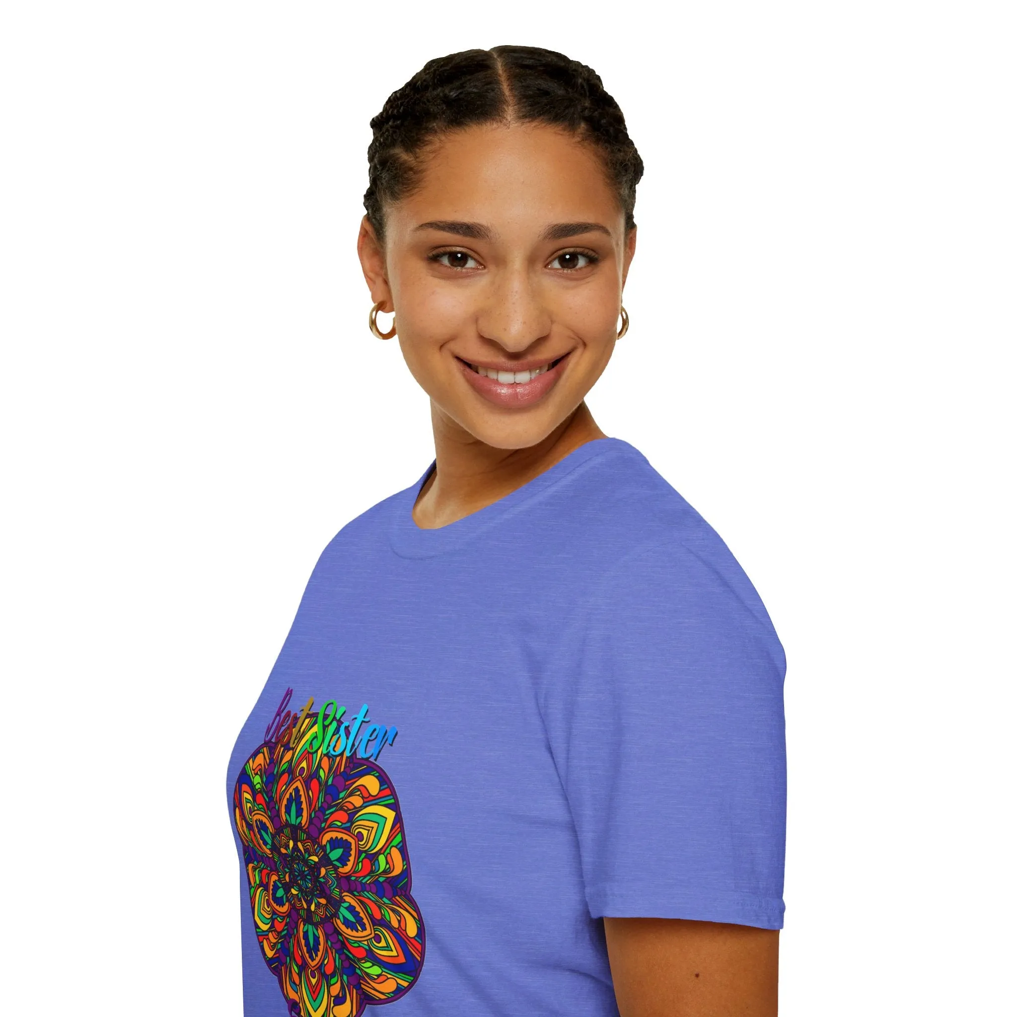 Mandala Art Gift Softstyle T-Shirt - Hand-Drawn Design