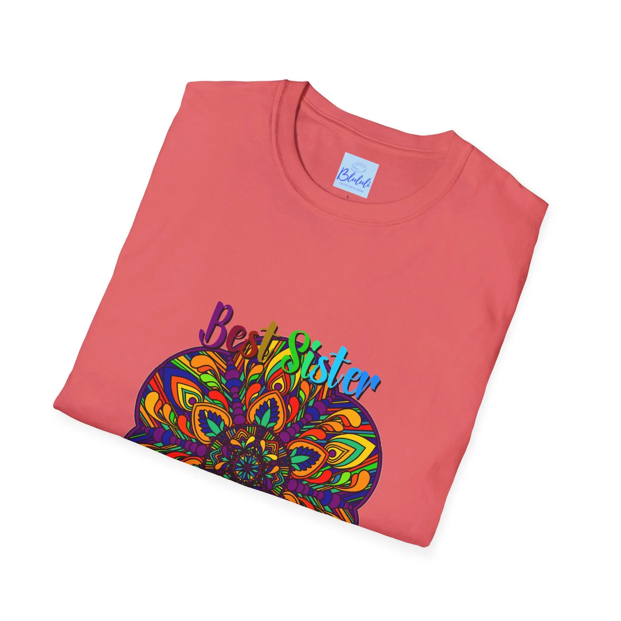 Mandala Art Gift Softstyle T-Shirt - Hand-Drawn Design