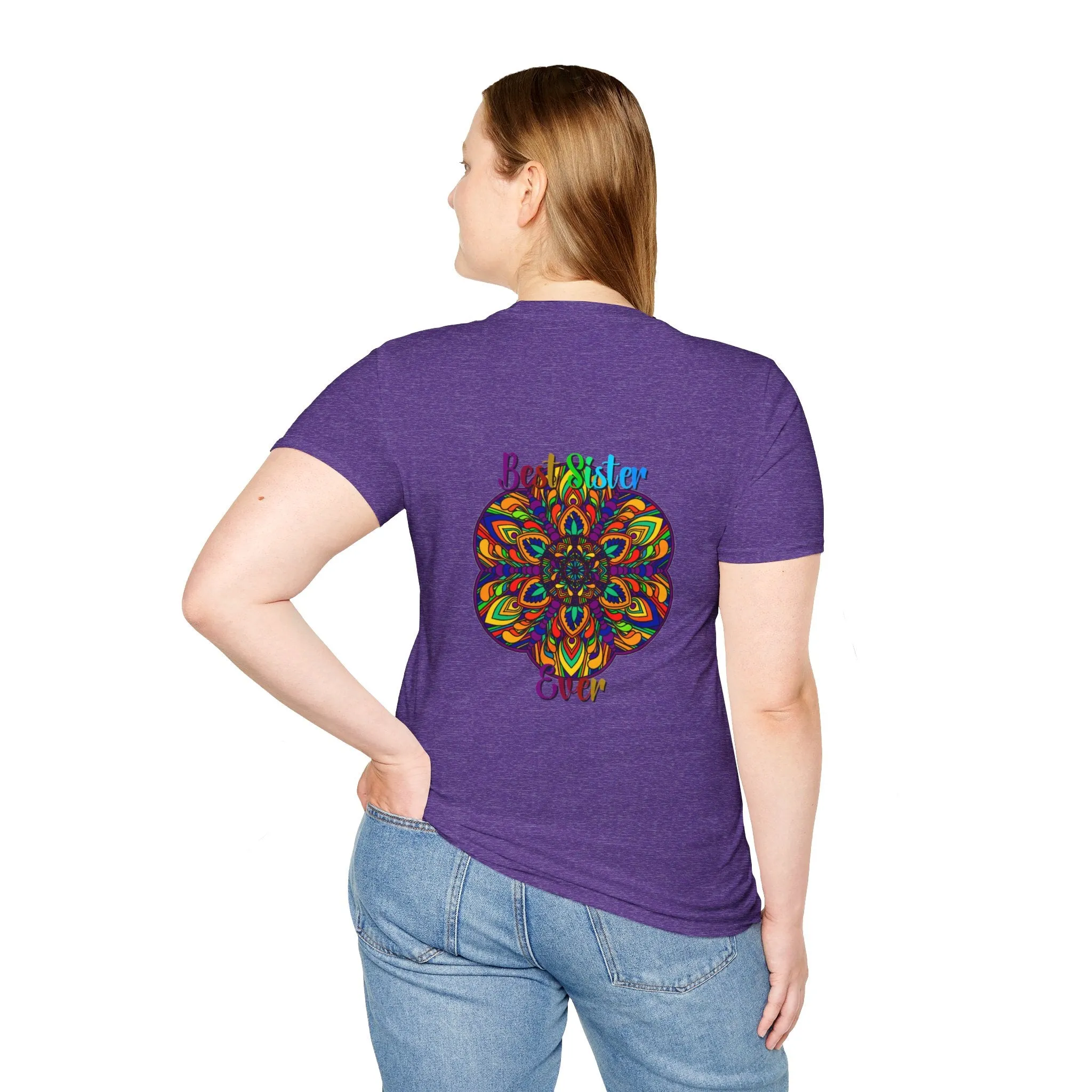 Mandala Art Gift Softstyle T-Shirt - Hand-Drawn Design