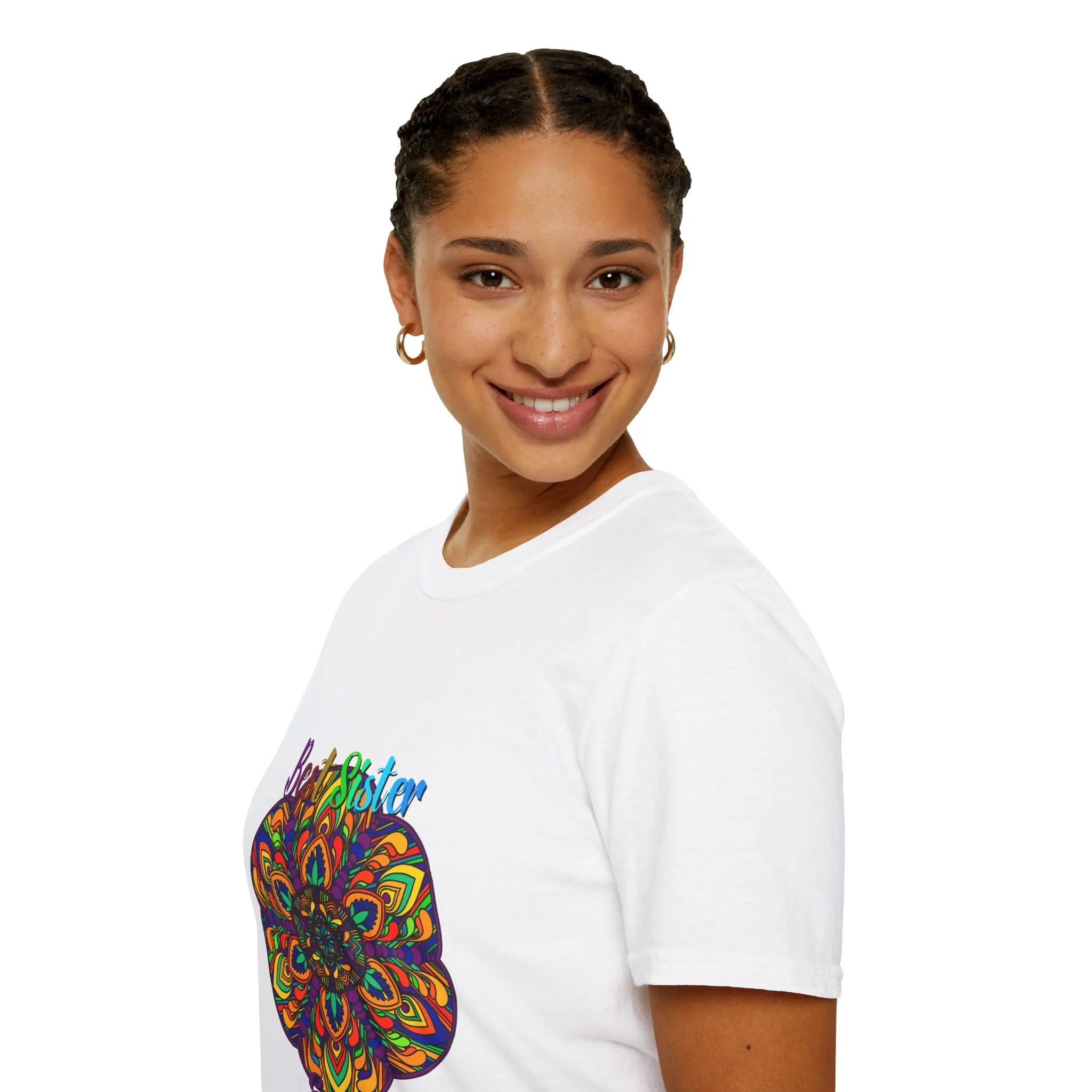 Mandala Art Gift Softstyle T-Shirt - Hand-Drawn Design