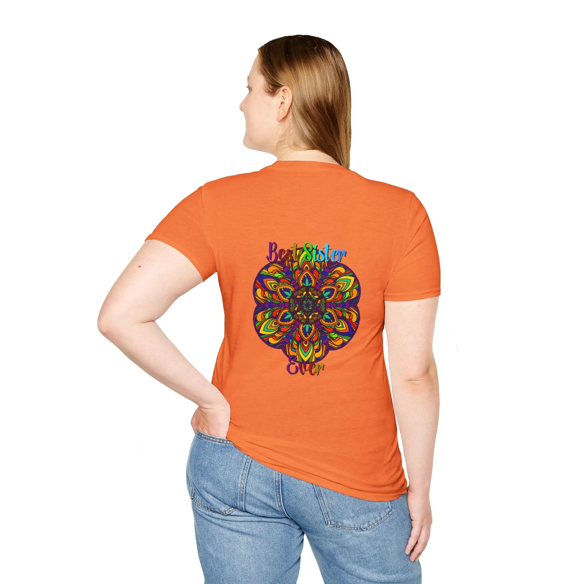 Mandala Art Gift Softstyle T-Shirt - Hand-Drawn Design