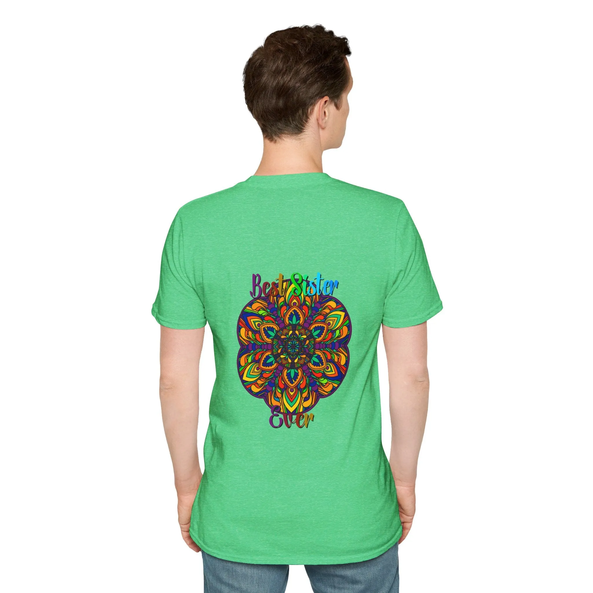 Mandala Art Gift Softstyle T-Shirt - Hand-Drawn Design