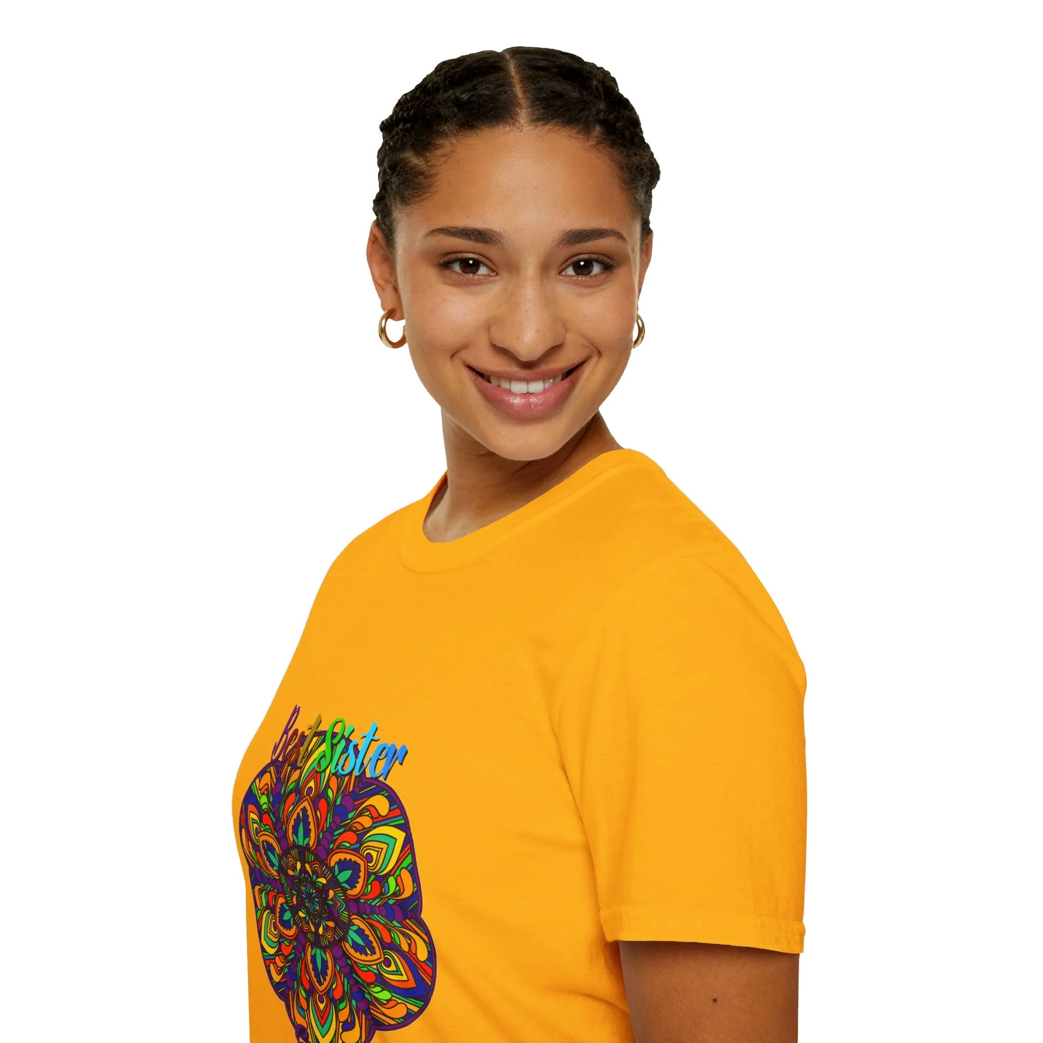 Mandala Art Gift Softstyle T-Shirt - Hand-Drawn Design