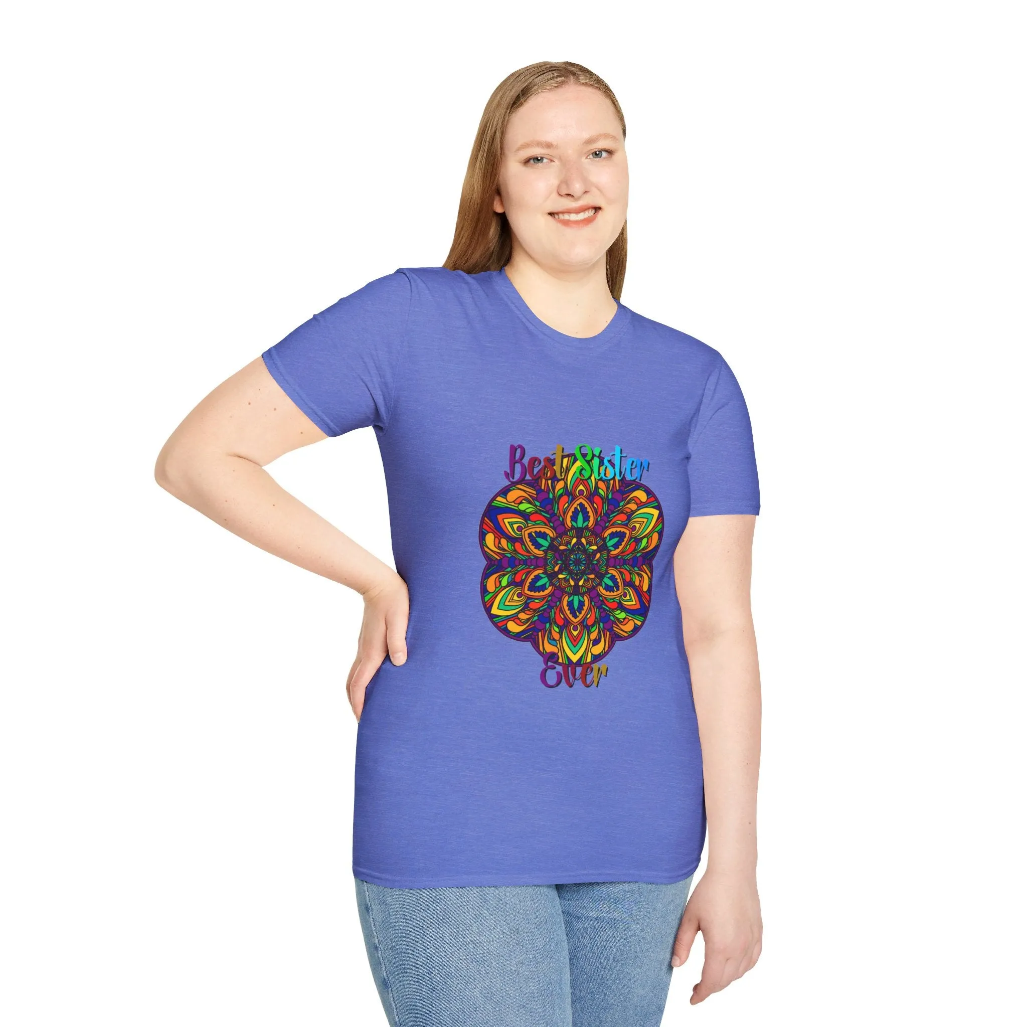 Mandala Art Gift Softstyle T-Shirt - Hand-Drawn Design