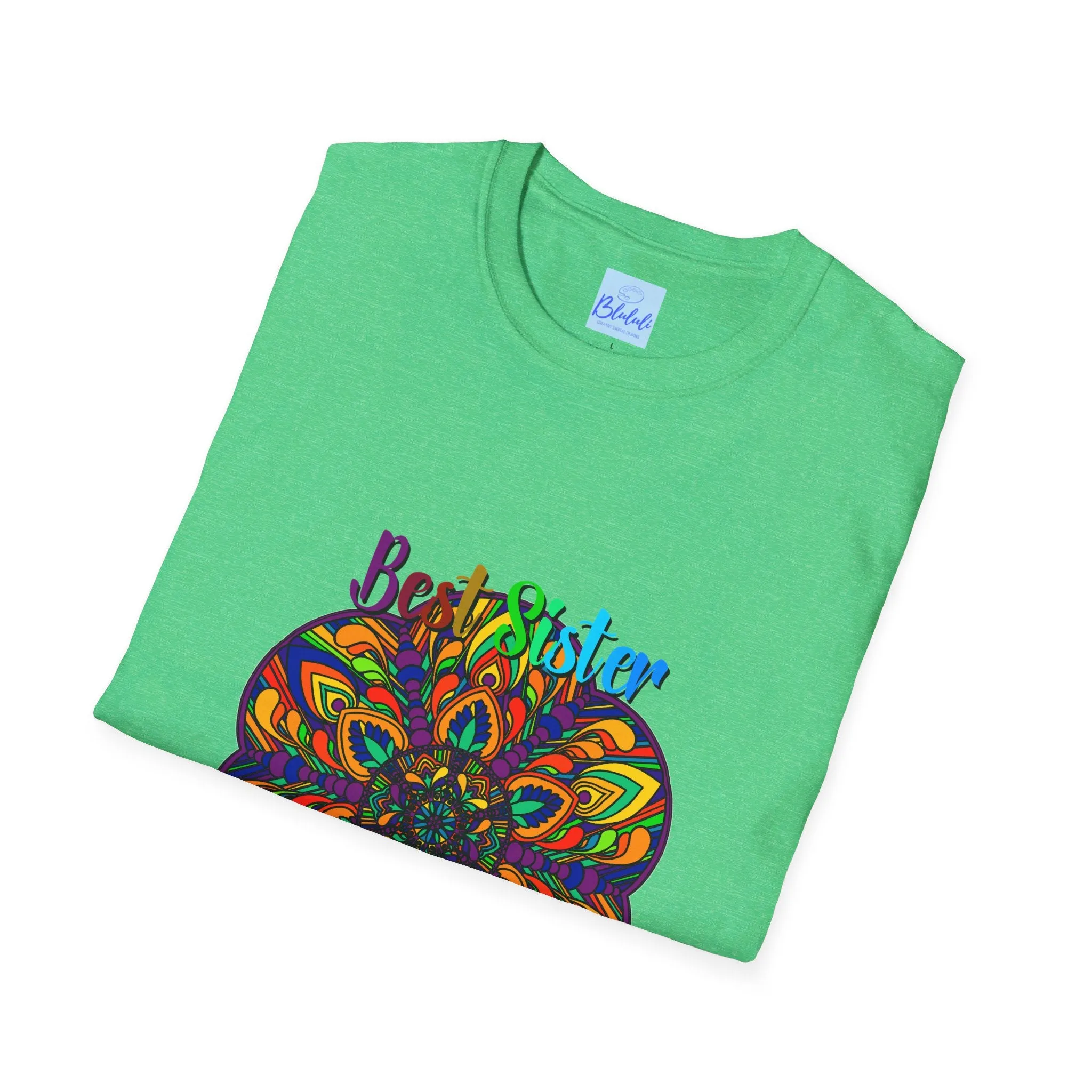 Mandala Art Gift Softstyle T-Shirt - Hand-Drawn Design