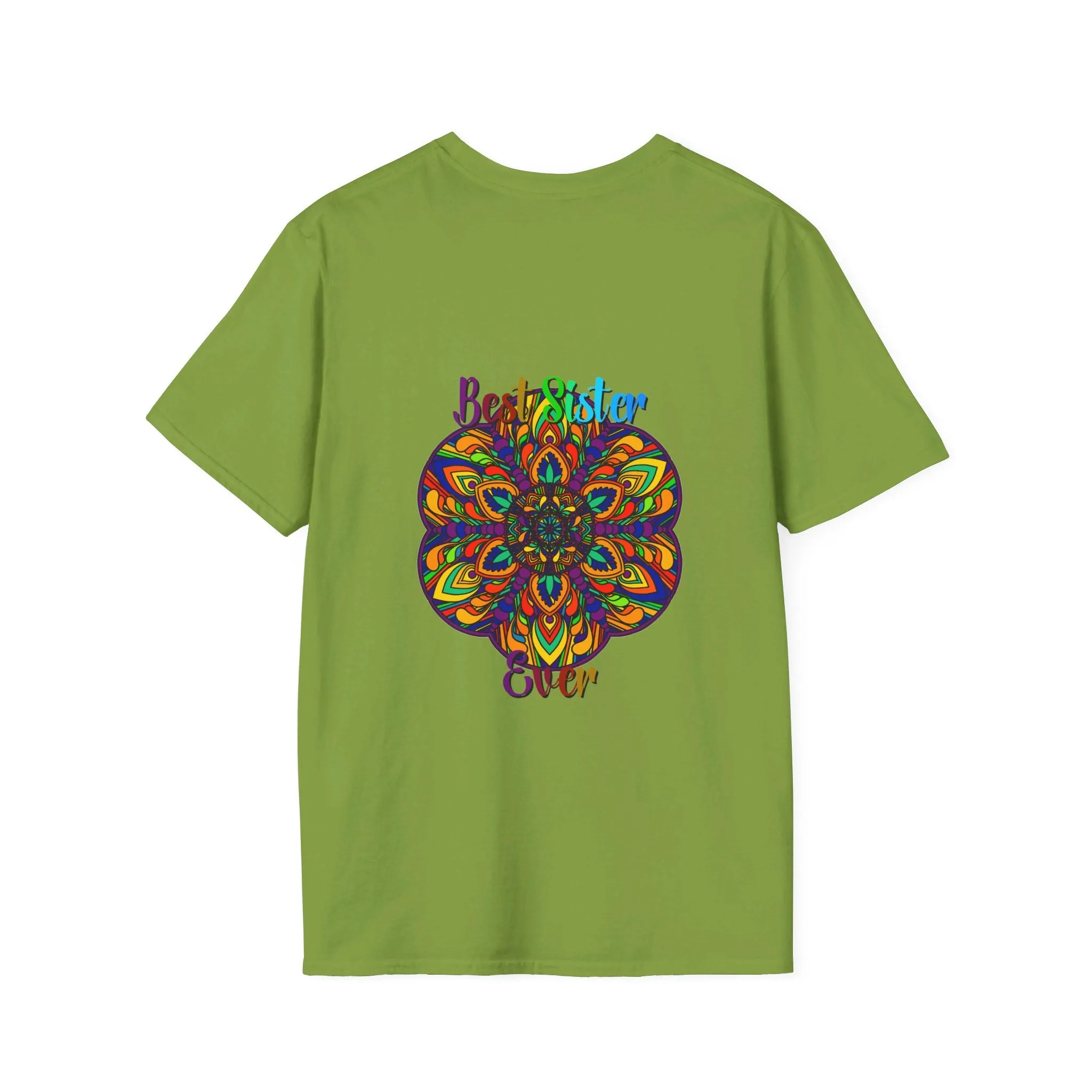 Mandala Art Gift Softstyle T-Shirt - Hand-Drawn Design