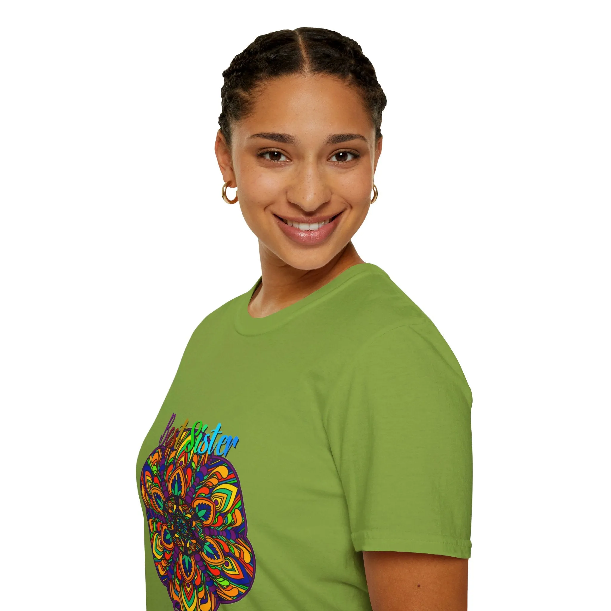 Mandala Art Gift Softstyle T-Shirt - Hand-Drawn Design