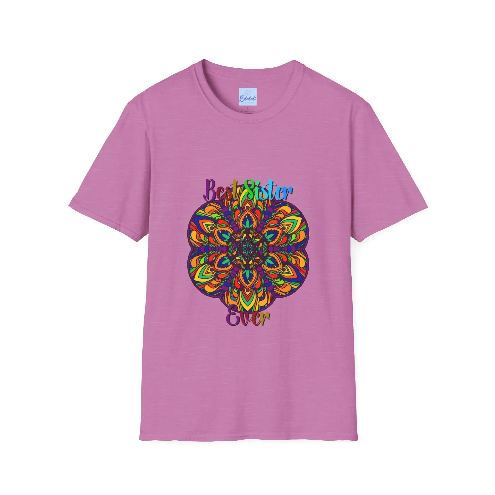 Mandala Art Gift Softstyle T-Shirt - Hand-Drawn Design