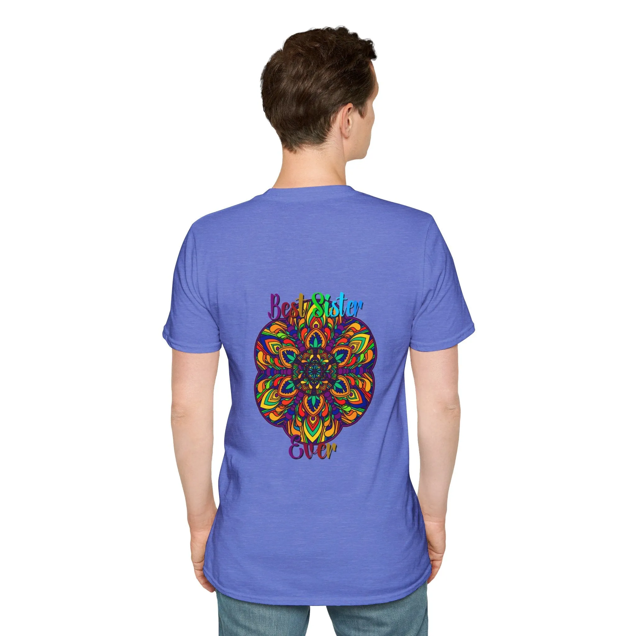 Mandala Art Gift Softstyle T-Shirt - Hand-Drawn Design